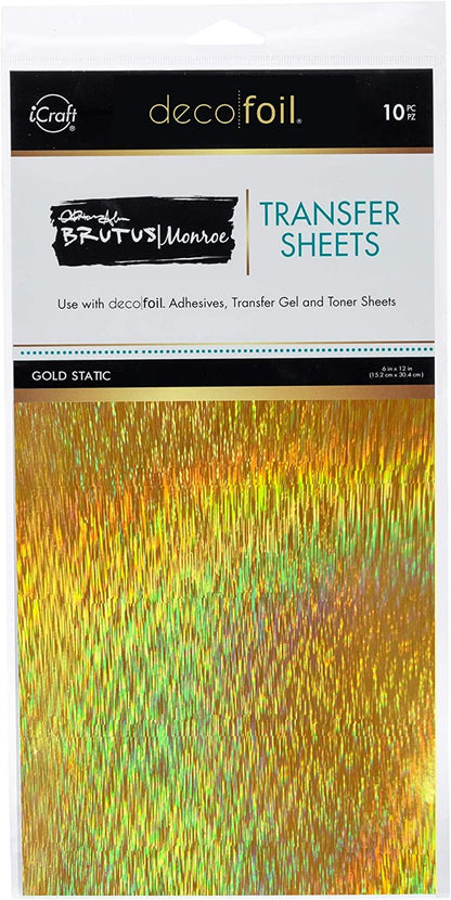 iCraft Deco Foil Transfer Sheets by Brutus Monroe 6" x 12" 10 Sheets