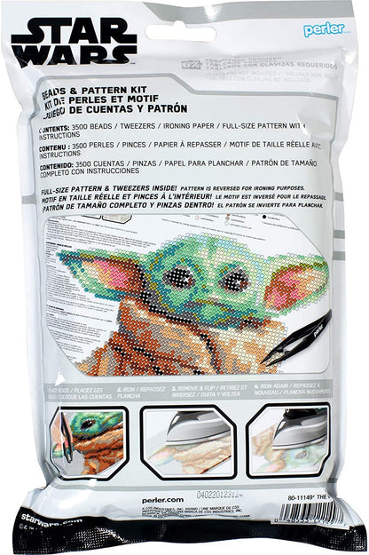 Perler 80-11149 The Mandalorian Baby Yoda Star Wars Fuse Bead Kit, 3503pcs