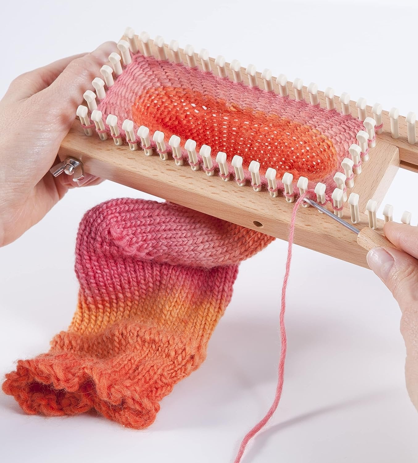 Authentic Knitting Board Sock Loom 2, Regular Gauge Wood Loom