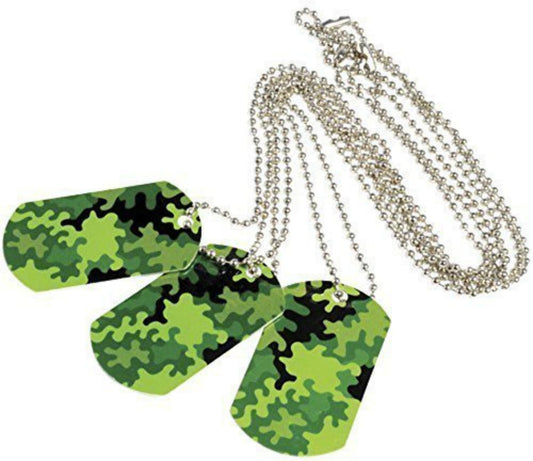 U.S. Toy Camouflage Camo Metal Dog Tags (Lot of 24)