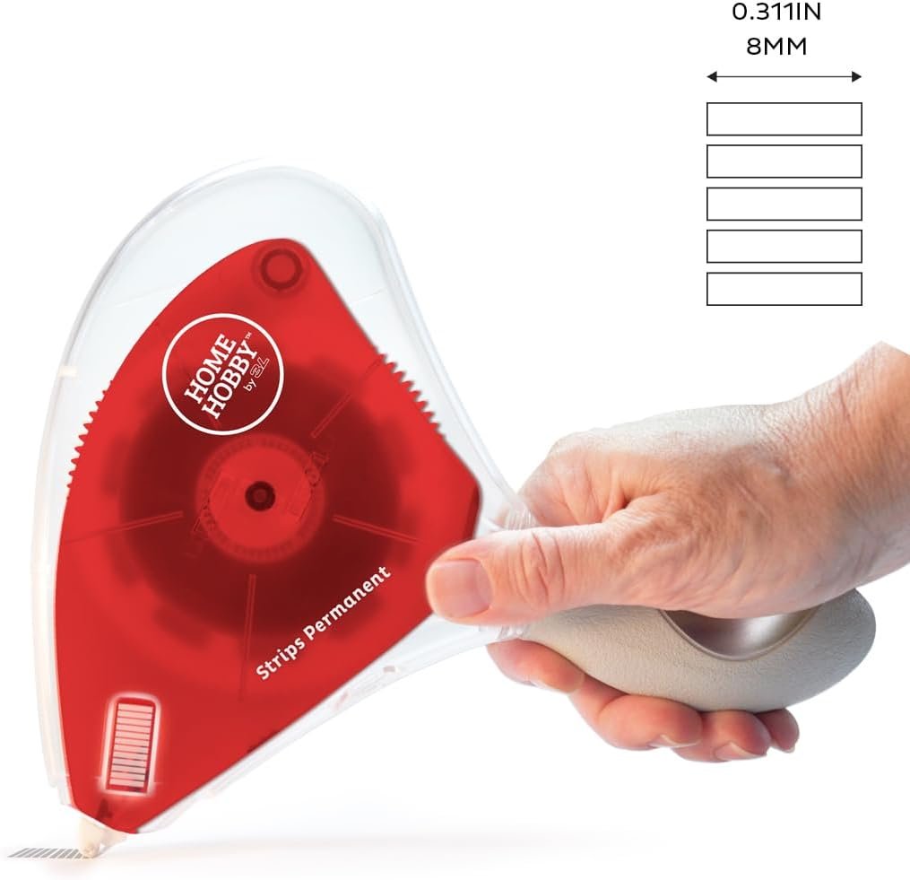 Scrapbook Adhesives by 3L 2000 3L Scrapbook Adhesives E-Z Runner Grand Permanent Refillable Adhesive Dispenser, 150 Feet (02000) , Red