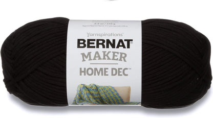 Bernat Maker Home Dec Yarn, 8.8oz, Guage 5 Bulky Chunky, Black