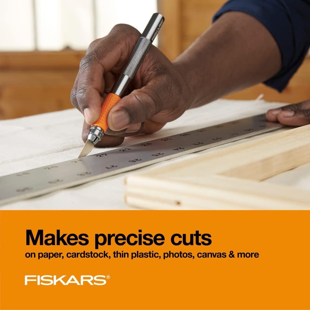 Fiskars 167110-1001 Heavy Duty Die Cast Craft Knife, 8 Inch,Orange, Original Version
