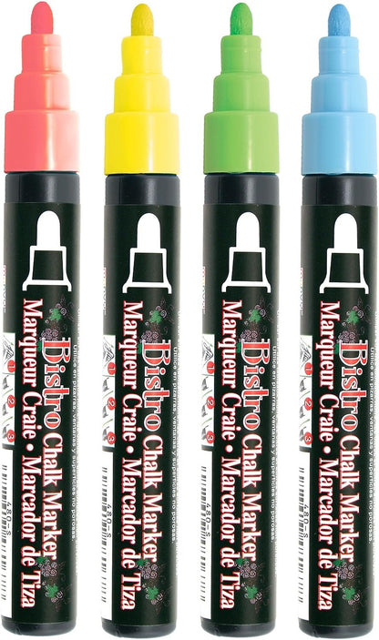 UCHIDA 480-C-F4 Marvy Broad Point Tip Fluorescent Bistro Chalk Marker, Green