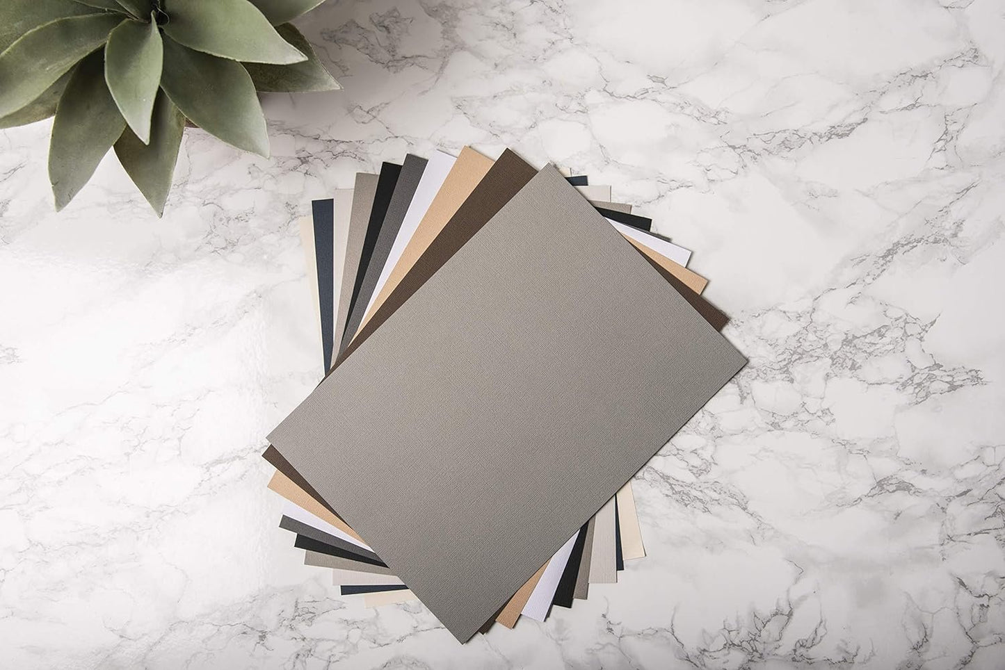 Sizzix Surfacez-Making Essential Cardstock Sheets 60PK (10 Colours Neutrals), Multicolour, 8 1/4" x 11 5/8"