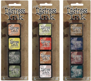 Ranger Tim Holtz Distress Mini Ink Pad Kits - #10, #11 and #12 Bundle