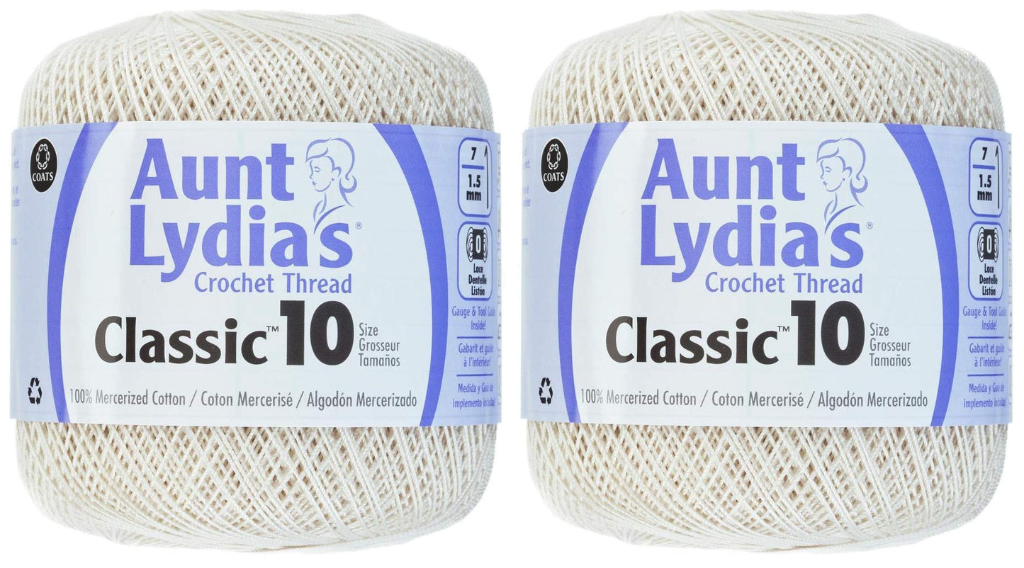 Coats Crochet 2-Pack - Aunt Lydia Cro Cottn White (154.0001)
