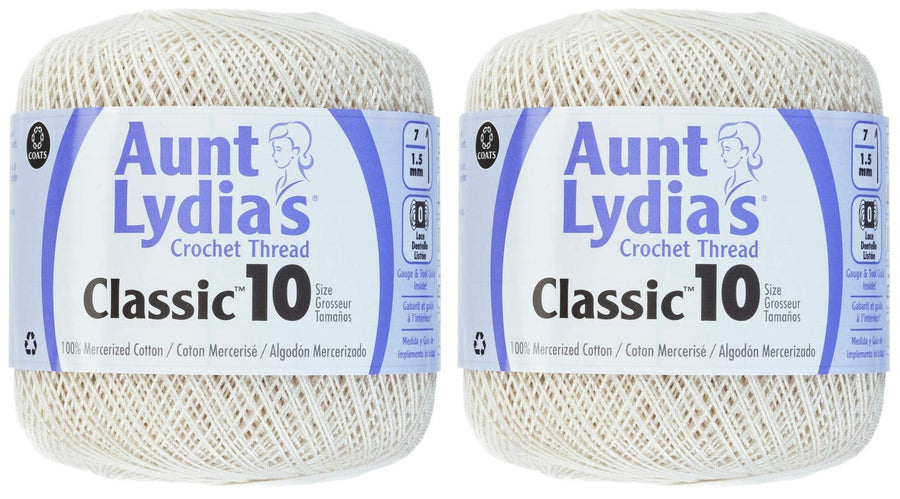 Coats Crochet 2-Pack - Aunt Lydia Cro Cottn White (154.0001)