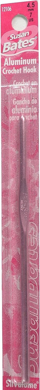 Susan Bates Silvalume 5.5" Crochet Hook (US C, 2.75 mm, Multi)