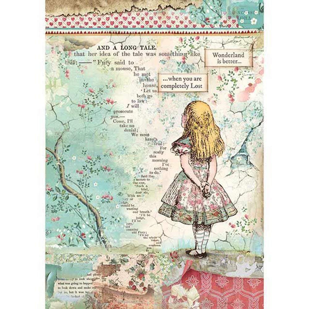 STAMPERIA INTERNATIONAL, KFT RICE PAPER PACK A4 ALICE, us:one size