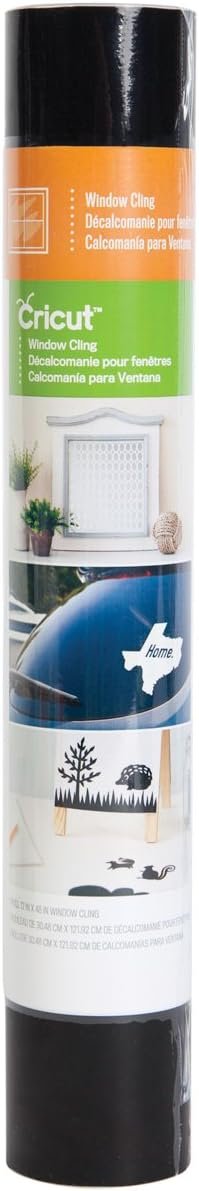 Cricut Decorative Window Cling, Black 12" x 48"