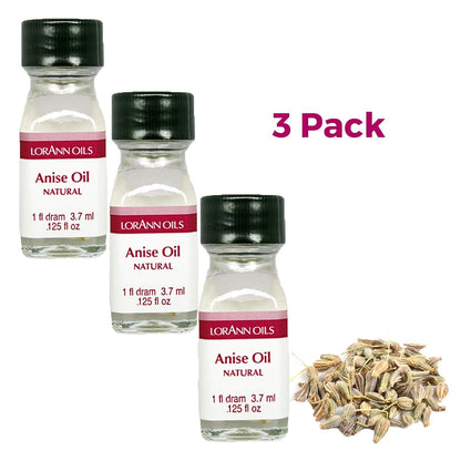 LorAnn Anise Oil Super StrengthNatural Flavor, 1 dram bottle (.0125 fl oz - 3.7 ml) - 12 pack