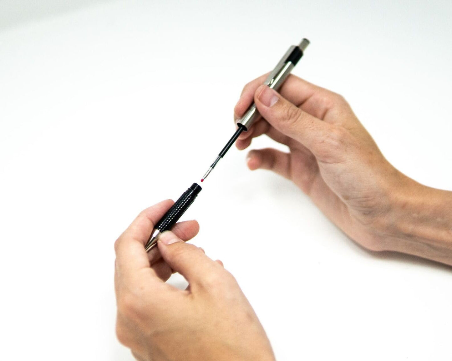 Zebra Pen G-301 Retractable Gel Ink Pen, Stainless Steel Barrel, Medium Point, 0.7mm, Black Ink, 2-Pack