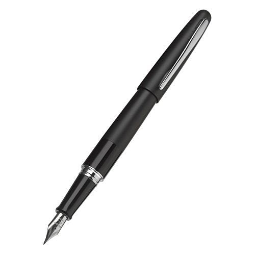 PILOT Metropolitan Collection Fountain Pen, Black Barrel, Classic Design, Medium Nib, Black Ink (91107)