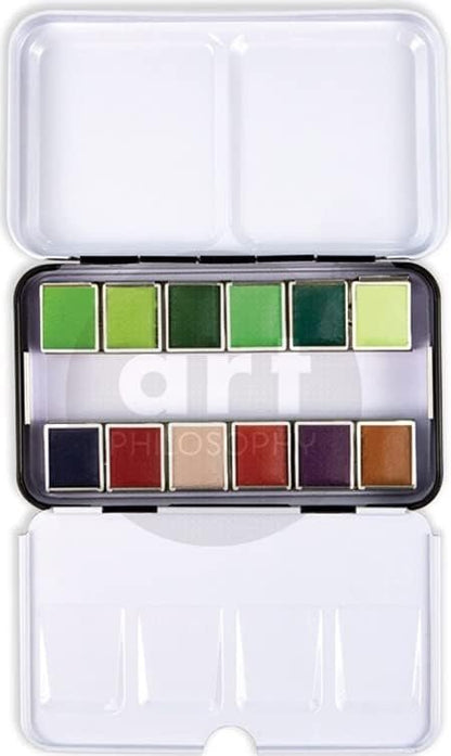 Prima Marketing Prima Confections Watercolor Pans 12/Pkg-Terrain, Original