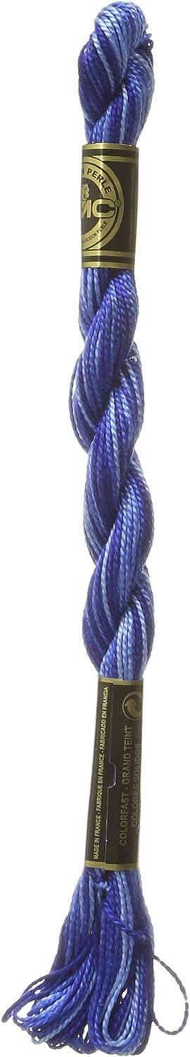 DMC 115 5-121 Pearl Cotton Thread, Variegated Delft Blue, Size 5