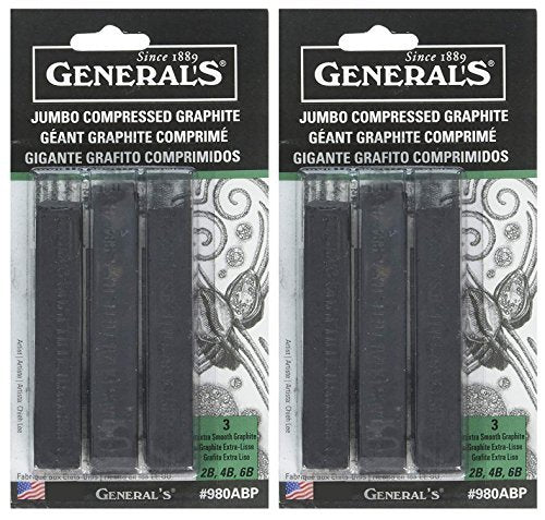 General'S Jumbo Graphite Sticks - 3ct Assorted