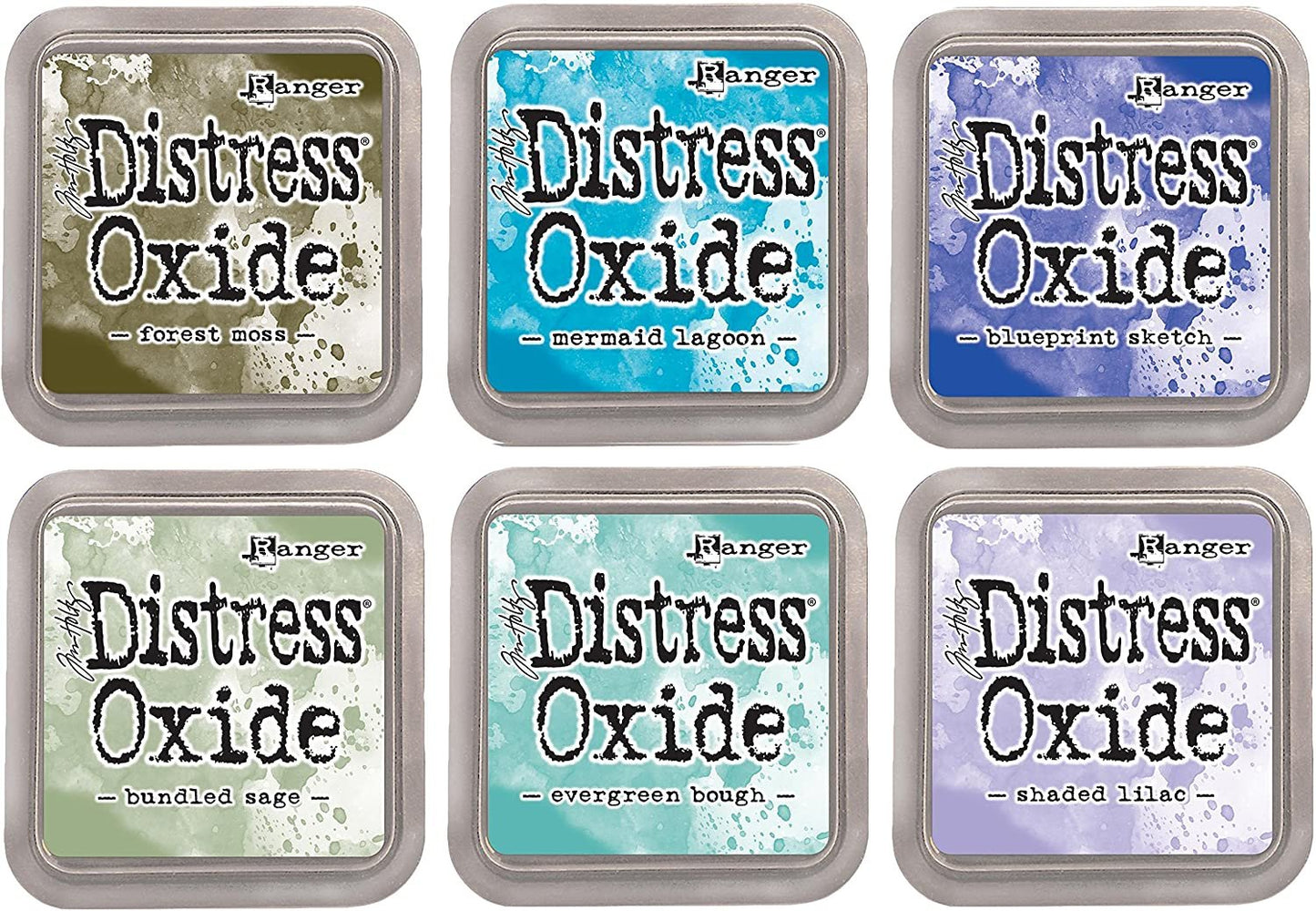 Tim Holtz Distress Oxide Ink Pads - 2018 Release - Cool Tones - 6 Item Set