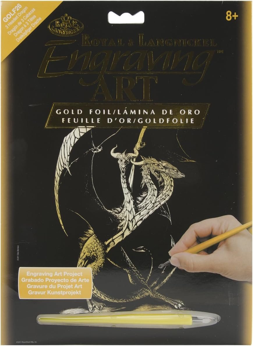 Royal & Langnickel Choose Your Design Engraving Gold Rainbow Holographic Art Board