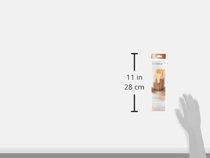 Princeton Art & Brush P9143 Real Value Brush Set, Synthetic Gold Taklon, Round 2 and 4, Liner 2/0, Shader 2 and 6