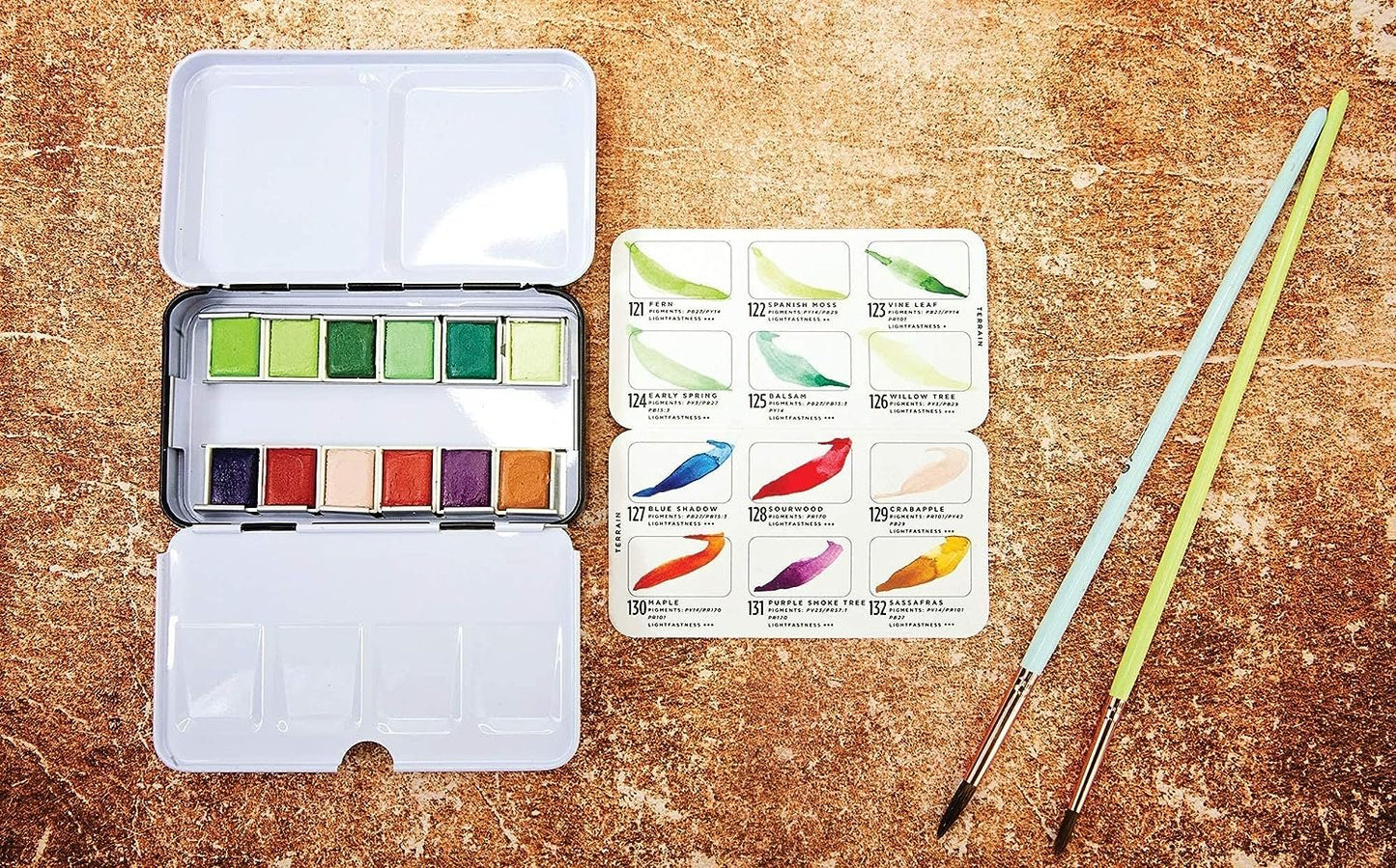 Prima Marketing Prima Confections Watercolor Pans 12/Pkg-Terrain, Original