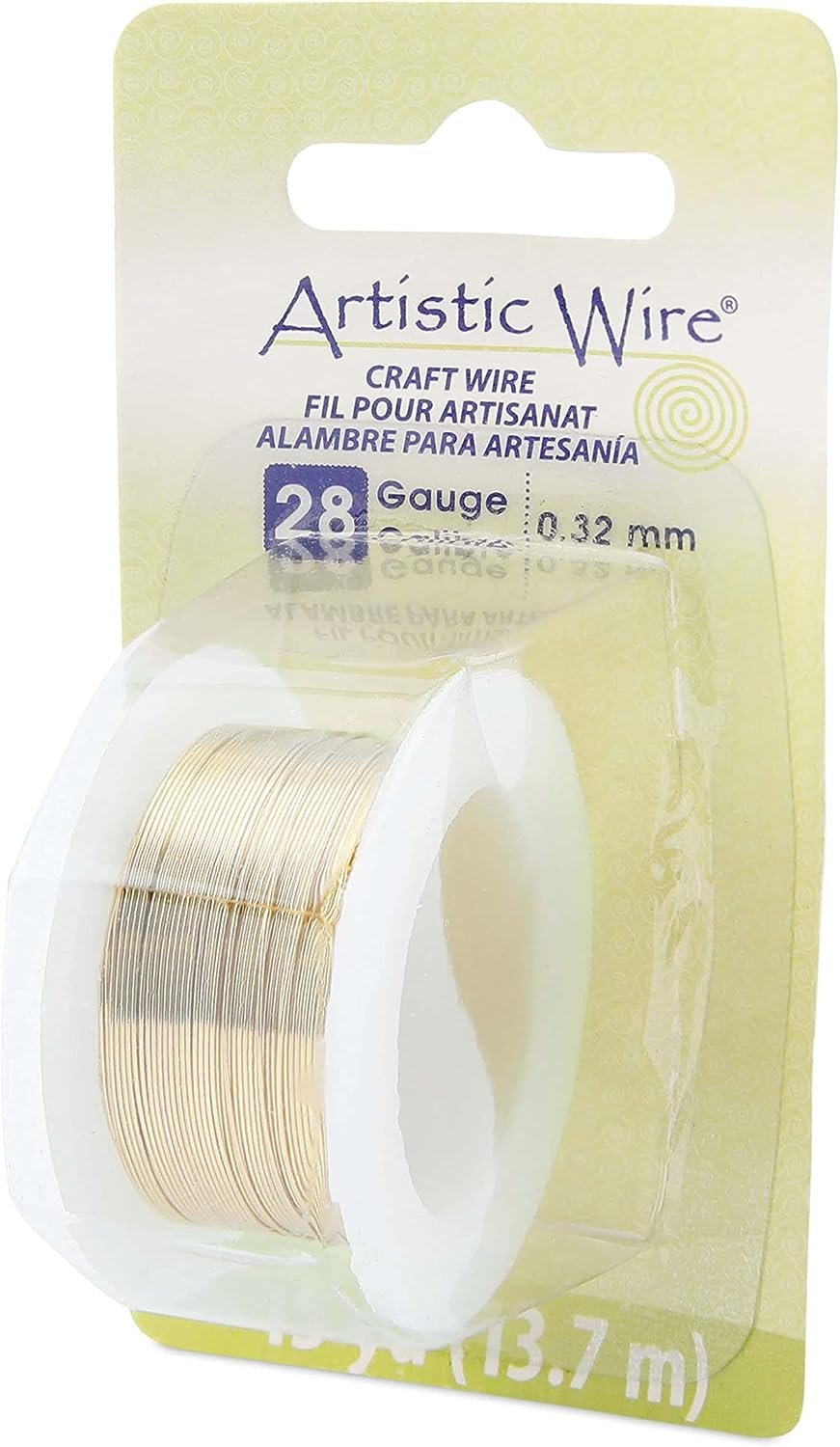 Artistic Wire Brass Gold Color Craft Wire - Solid Uncoated 10 12 14 16 18 20 22 24 26 28 30 32 32 Gauge Wrapping Jewelry Making & Crafting Wire