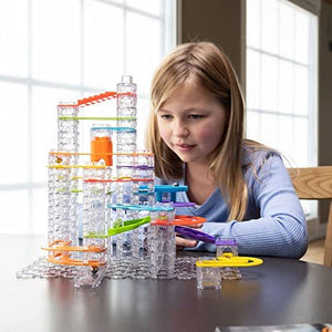 Fat Brain Toys Trestle Tracks Deluxe Set - 124-Piece Modular Marble Run, Ages 8+