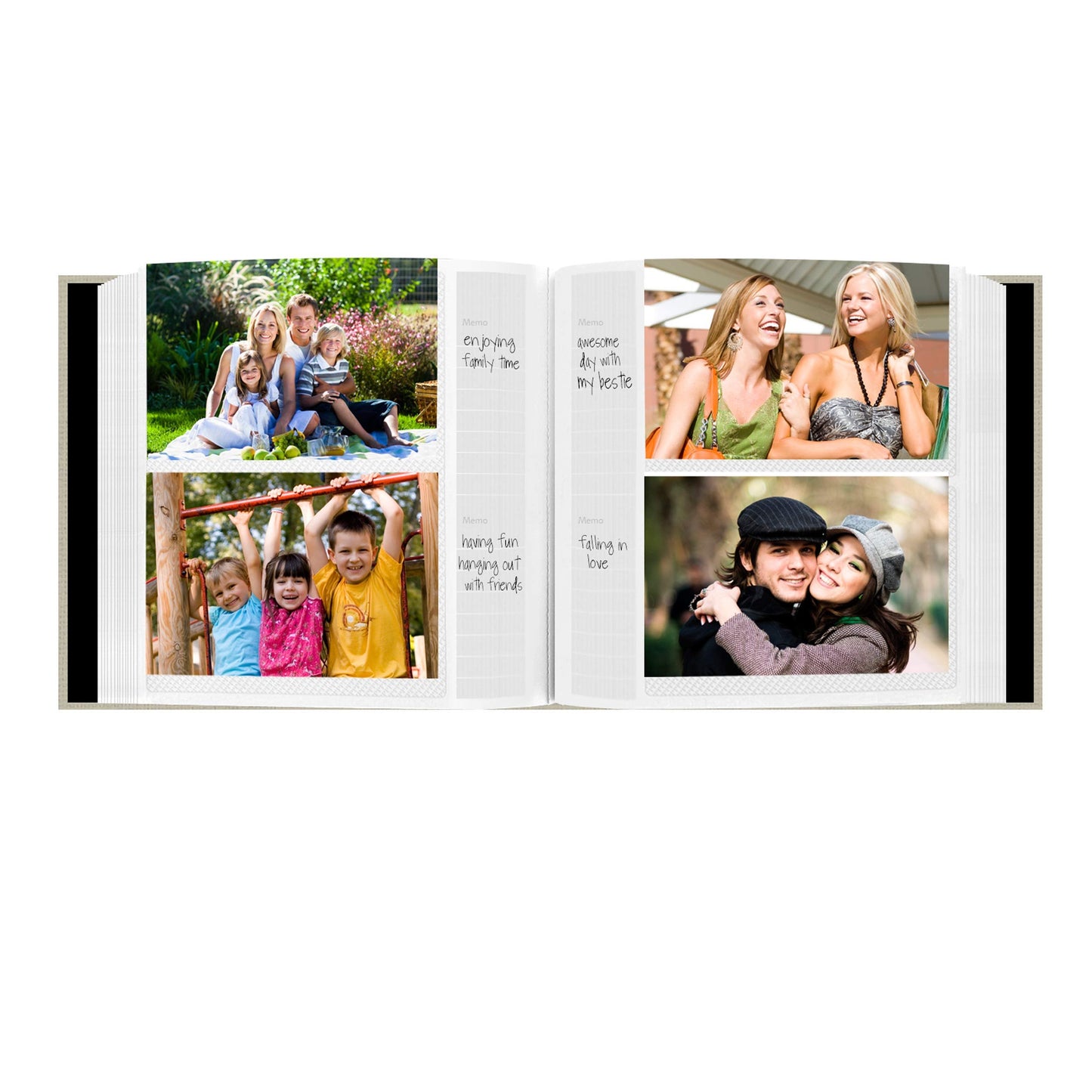 Fabric Frame Cover Photo Album 200 Pockets Hold 4x6 Photos, Biscotti Beige