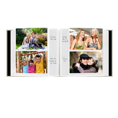 Fabric Frame Cover Photo Album 200 Pockets Hold 4x6 Photos, Biscotti Beige