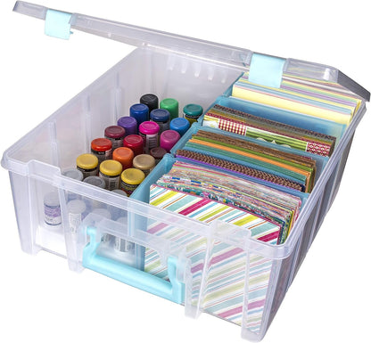 ArtBin Art Bin 0365500 Super Satchel Double Deep, Portable Art & Craft Organizer with Handle