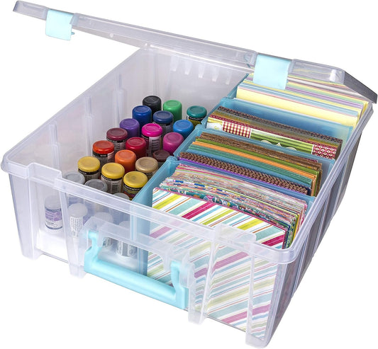 ArtBin Art Bin 0365500 Super Satchel Double Deep, Portable Art & Craft Organizer with Handle