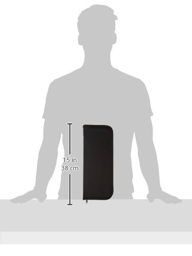 Royal Brush Keep N' Carry Zippered Long Handle Brush Carrier-12.5 x 14.5-inch, Black