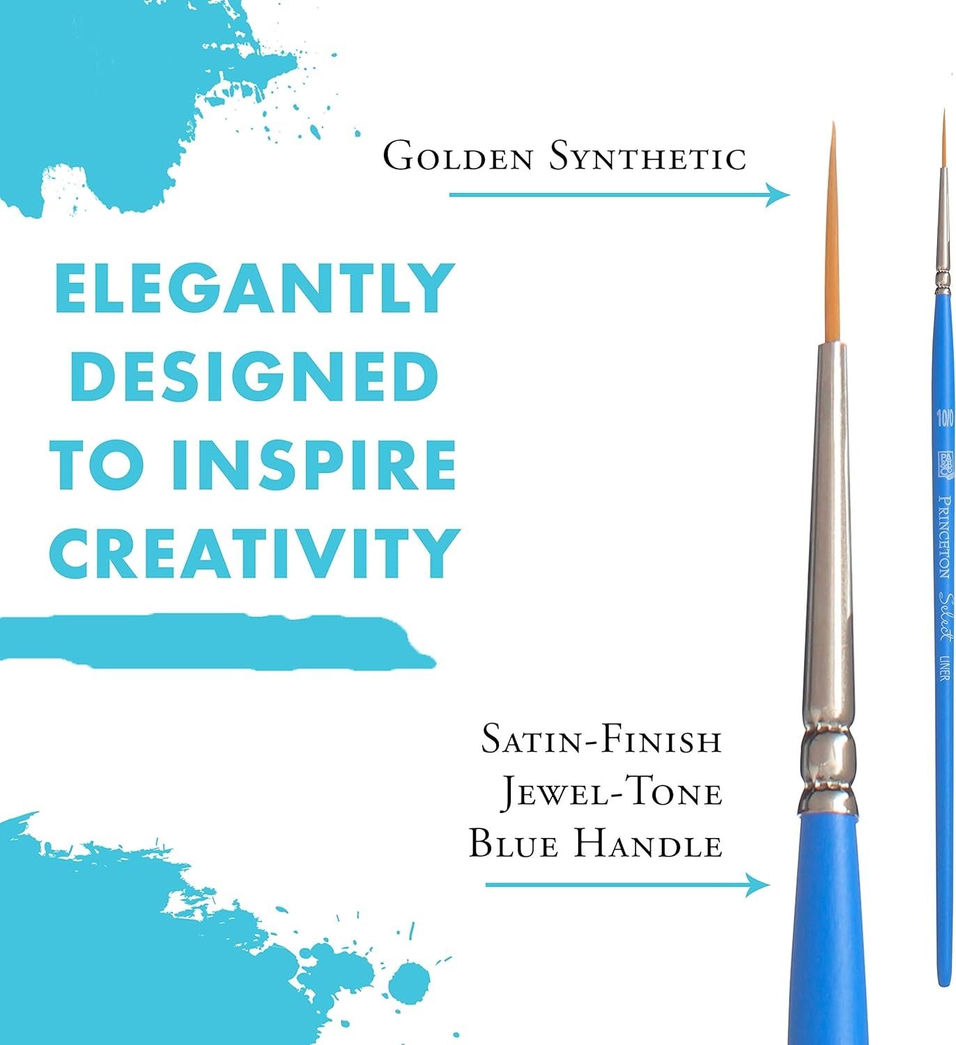 Princeton Select Artiste, Series 3750, Paint Brush for Acrylic, Watercolor and Oil, Liner, 10/0