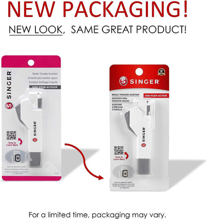 SINGER Needle Threader Assistant - Automatic Hand Sewing Needle Threader,Gray