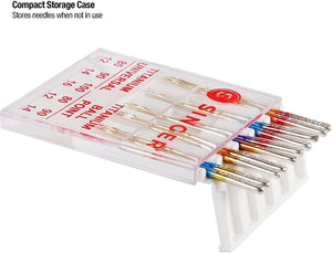 SINGER Titanium Universal Regular and Ball Point Machine Needles Combo Pack