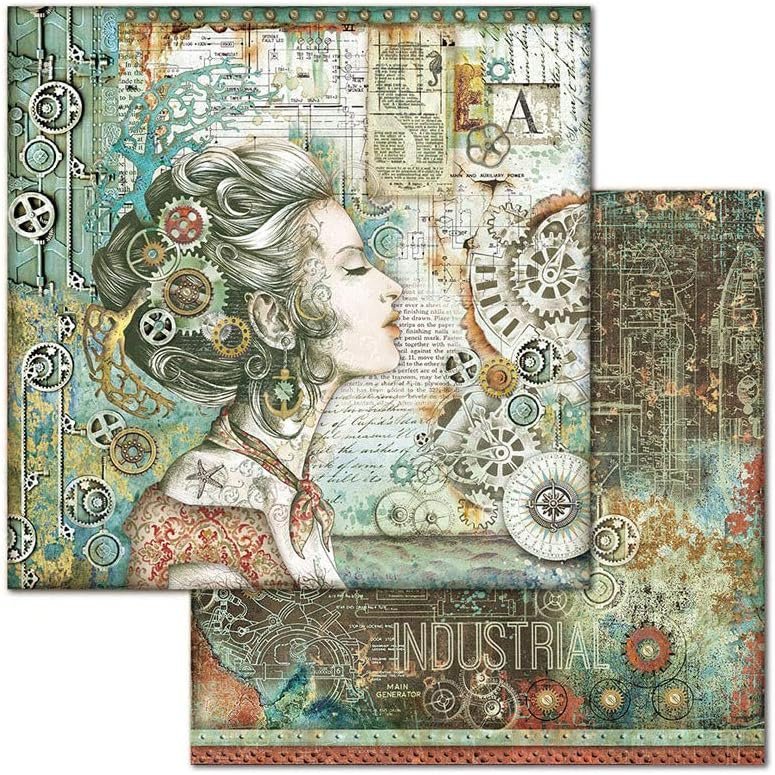 STAMPERIA INTERNATIONAL, KFT PAPER PAD 8X8 10PK SEA WORLD, 20.3 x 20.3 (8" x 8"), Multicoloured
