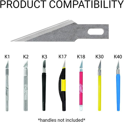 Excel Blades #11 Replacement Hobby Blade - American Made Carbon Steel Craft Knife Blades