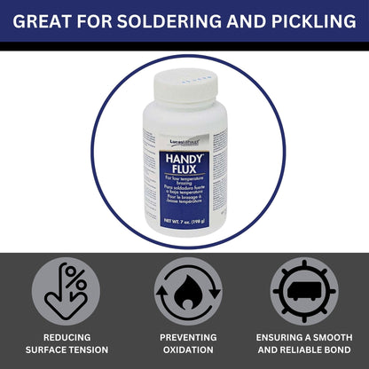 Handy Flux 7oz with 4-Piece Pixiss Scratch Brush Pen Set – Includes Fiberglass, Brass, Steel, and Nylon Brushes for Soldering, Rust Removal, Circuit Board Cleaning, and Polishing