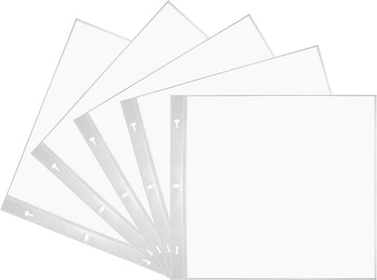 Pioneer Postbound 5 Inch by 7 Inch White Top Loading Refill Pack