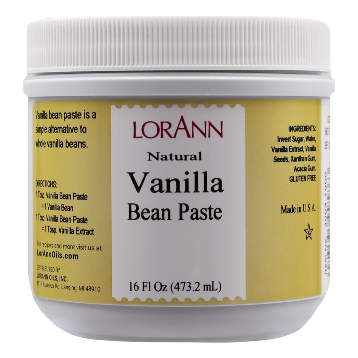 LorAnn Natural Vanilla Bean Paste, 16 ounce