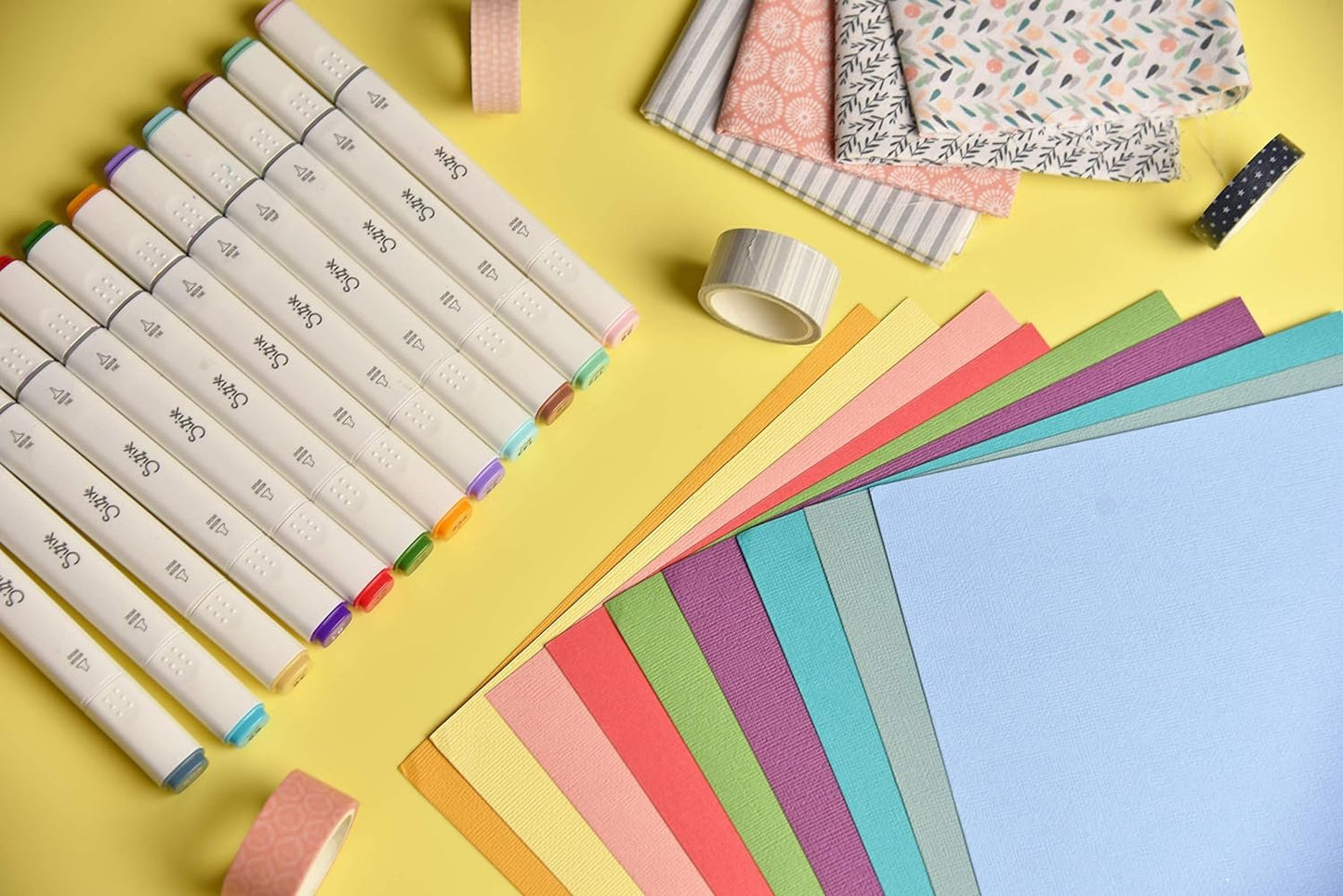 Sizzix Surfacez-Making Essential Cardstock Sheets 60PK (10 Colours Neutrals), Multicolour, 8 1/4" x 11 5/8"