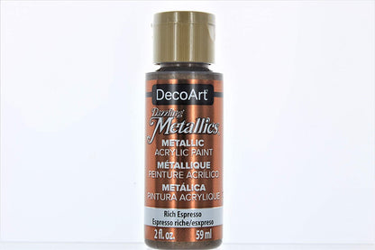 2-Pack - DecoArt Dazzling Metallics Acrylic Colors - Rich Espresso, 2-Ounces Each
