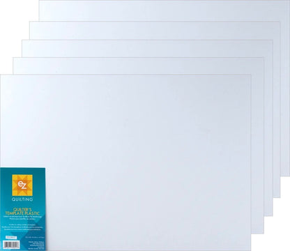Bundle of EZ International Quilting by Wrights Blank Plastic Template Sheets, 12in x 18in, .25mm (9.85 mils) Thick