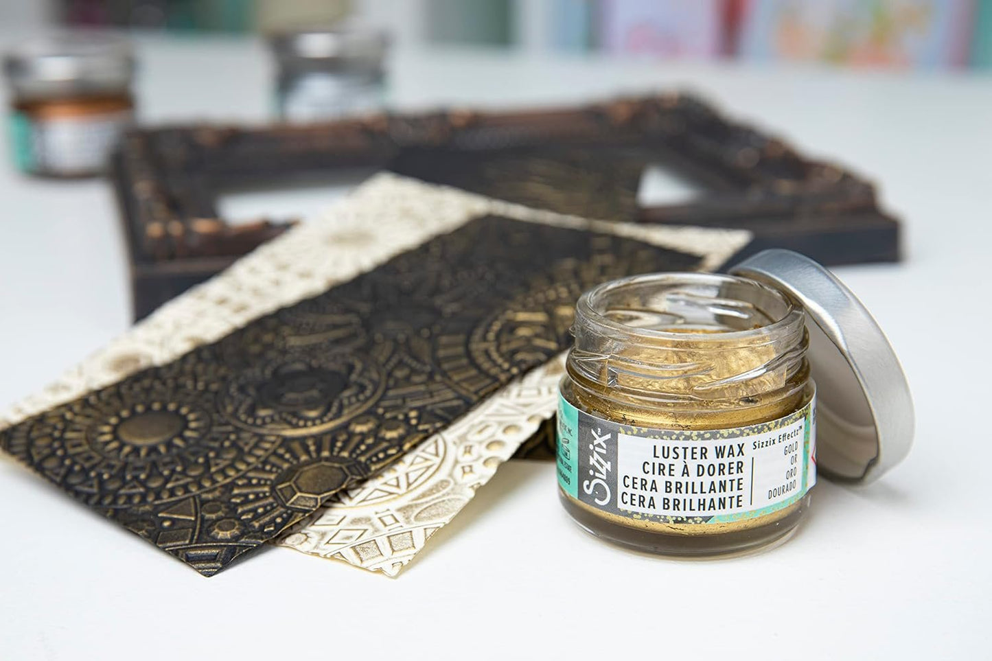 Sizzix Gold, Effectz Luster Wax 664809, Metallic Gilding Polish, 20ml