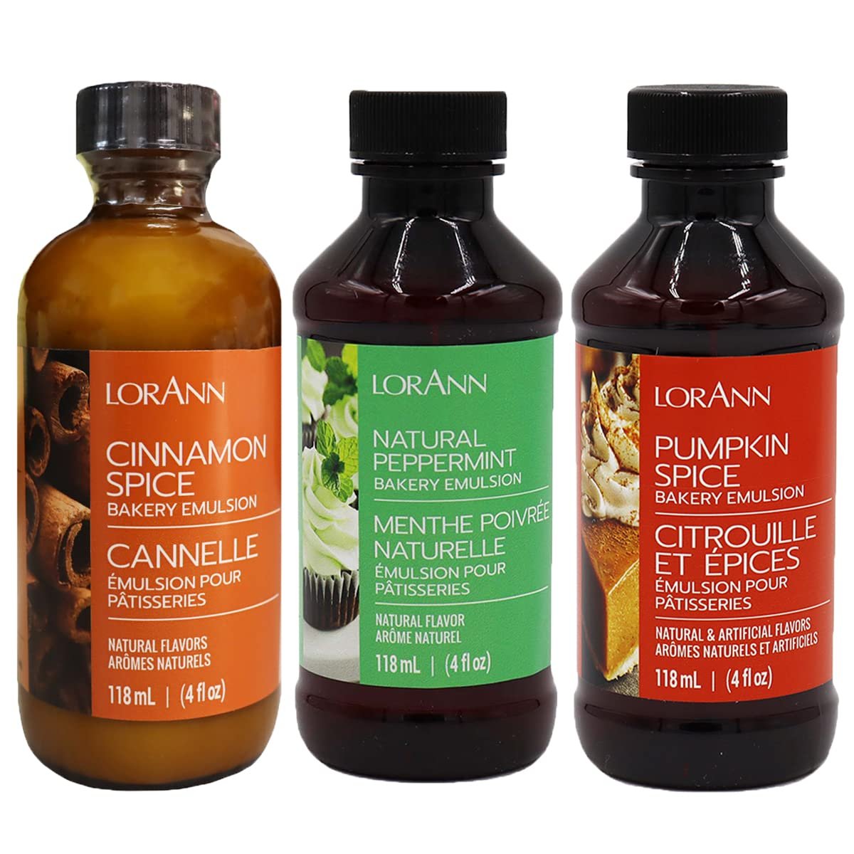 Lorann Oils Variety Bakery Emulsion: Multiple Flavors, Perfect for Enhancing Baking Variety in Cakes, Cookies & Desserts, Gluten-Free, Keto-Friendly, Baking Essential for Your Kitchen, 4oz per Bottle