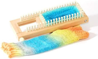 Authentic Knitting Board Sock Loom 2, Regular Gauge Wood Loom