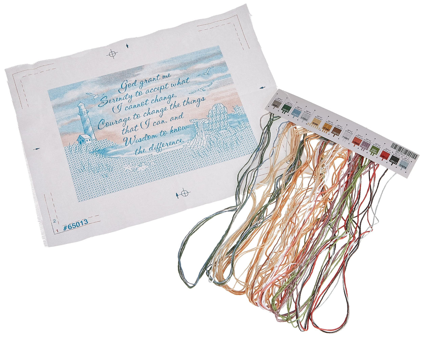 DIMENSIONS 'Hummingbirds and Morning Glories' Religious Counted Cross Stitch Kit, 14 Count Light Blue Aida, 5" x 7"