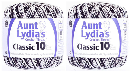 Aunt Lydia'S Classic Crochet Thread Size 10-Zebra
