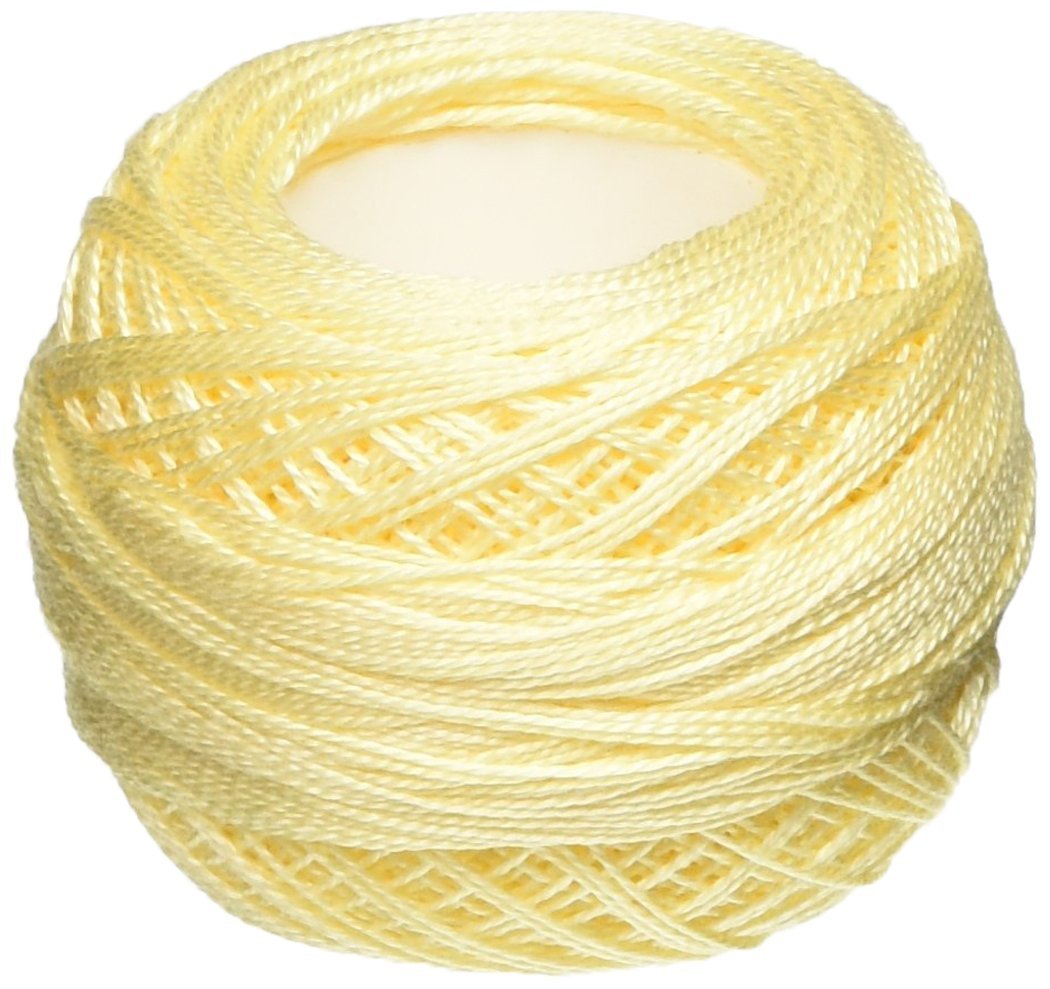DMC 116 12-3823 Pearl Cotton Thread Balls, Ultra Pale Yellow, Size 12