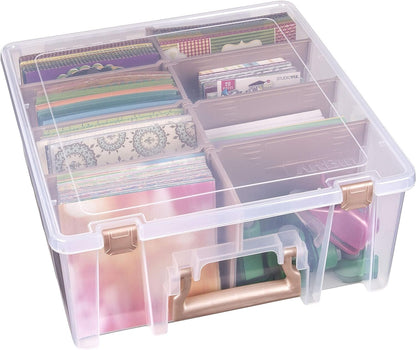 ArtBin Art Bin 0365500 Super Satchel Double Deep, Portable Art & Craft Organizer with Handle
